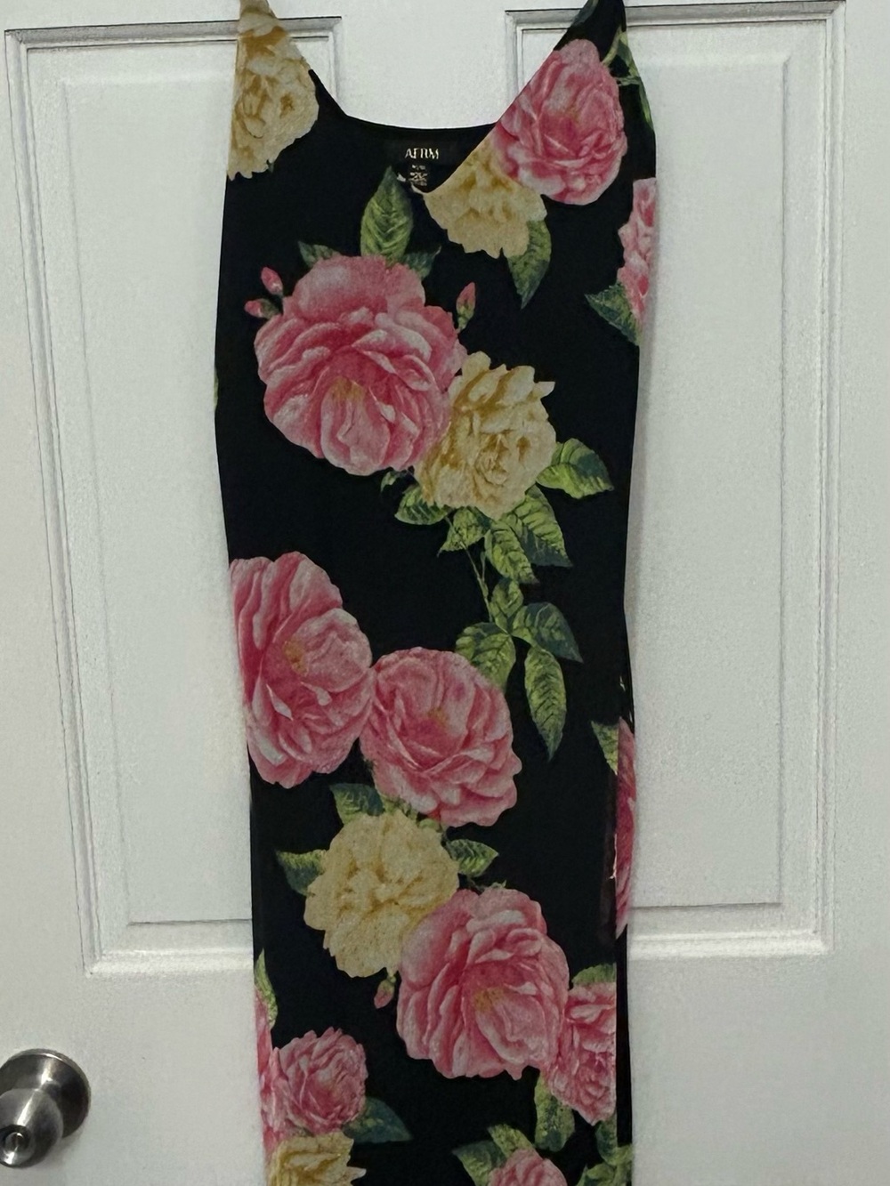 AFRM Pink and Yellow Floral Dress